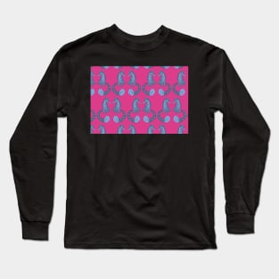 Feelin' Foxy - Magenta & Blue Long Sleeve T-Shirt